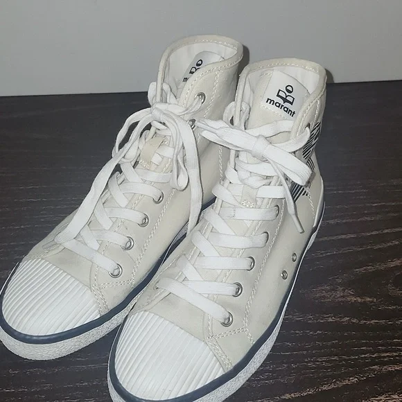 Isabel Marant Benkeen Canvas High-Top Sneaker 6.5 - Picture 2 of 8